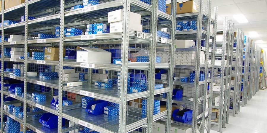 Storage racking system in an ecommerce fulfilment centre